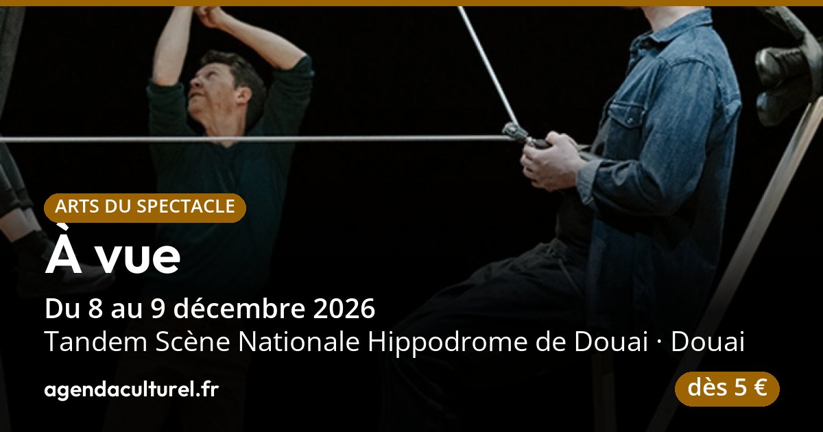 À vue à Douai du 8 au 9 décembre 2026, spectacle de magie