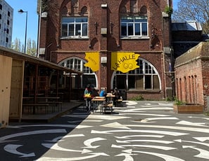 Vue de La Halle au sein du Monastère des Clarisses / Saisons Zéro