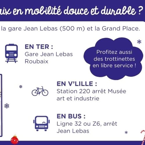 Venir au Marché de Noël de Roubaix
