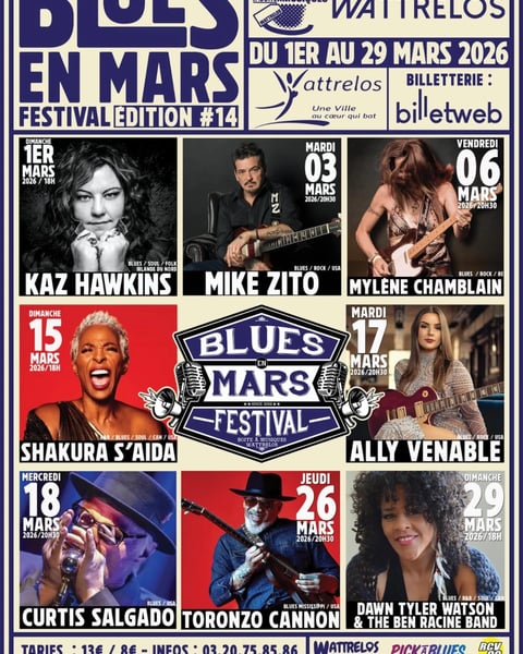 Blues Mars Festival 2026 affiche