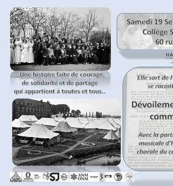 La plaque commémorative sort de l'ombre