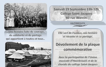 La plaque commémorative sort de l'ombre