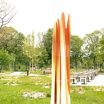 Sculpture en verre de Guillaume Bottazzi à Croix