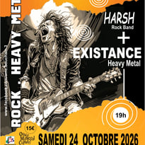 Concert Rock Heavy Métal  Harsh + Existance