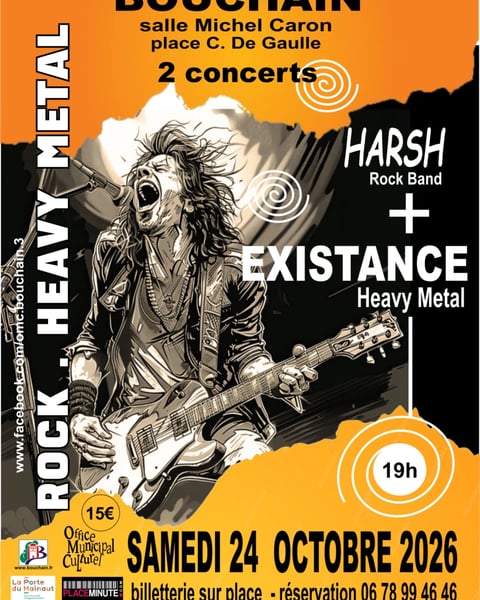 Concert rock et heavy metal : Harsh + Existance