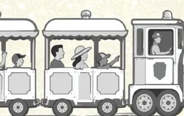 Balade commentée en petit train