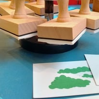 Atelier tampographie avec Marine Foratier, Portes ouvertes du Théâtre Massenet