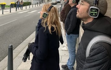 Balade sonore immersive à Roubaix — « Le courage de recommencer » — en autonomie via l'application CityWhispers, en français et en anglais.