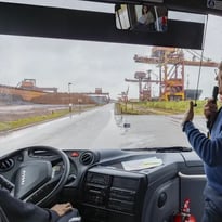 Visite du port de Dunkerque en bus
