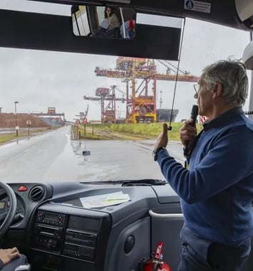 Visite du port de Dunkerque en bus