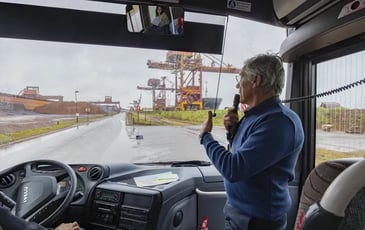 Visite du port de Dunkerque en bus