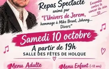 Repas spectacle pour Octobre Rose