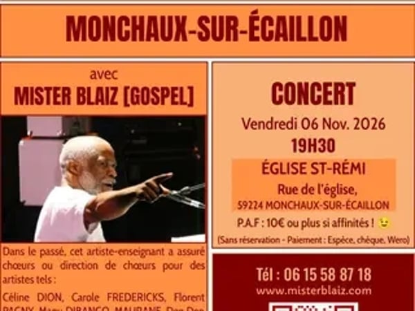 Récital Gospel à Monchaux sur Ecaillon