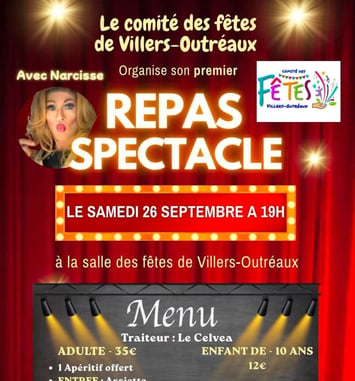 Repas spectacle à Villers-Outréaux