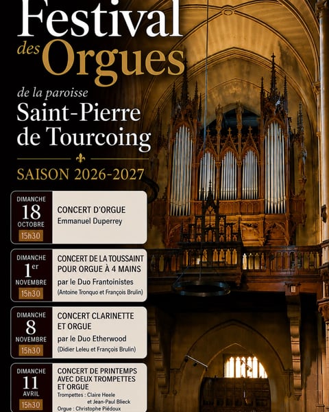 Festival des Orgues de la Paroisse Saint-Pierre de Tourcoing
