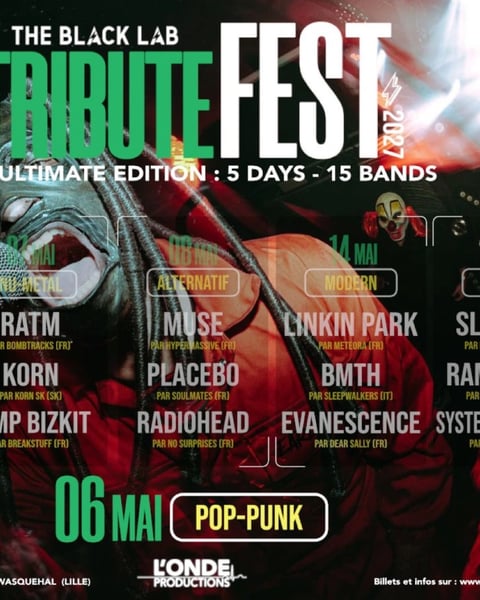 Tribute Fest, soirée pop-punk : Sum 41, Blink-182, Green Day