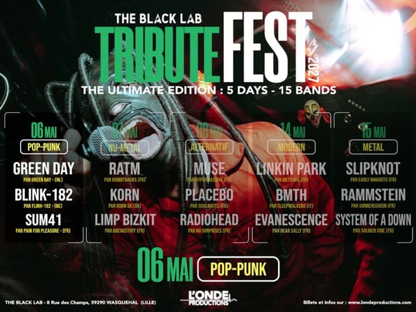 Tribute Fest, soirée pop-punk : Sum 41, Blink-182, Green Day