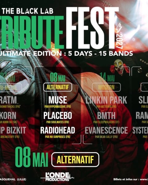 Tribute Fest, soirée rock alternatif : Radiohead, Placebo, Muse