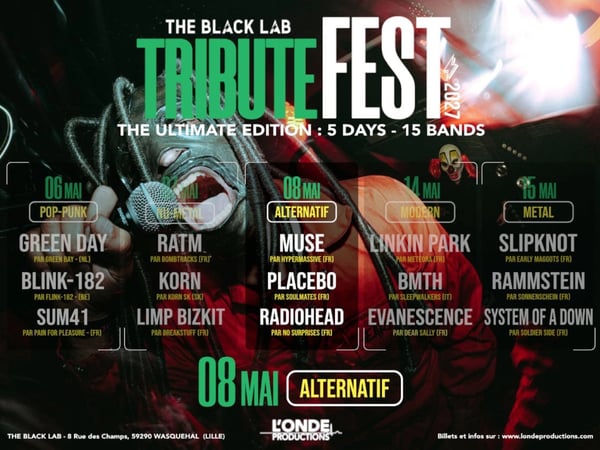 Tribute Fest, soirée rock alternatif : Radiohead, Placebo, Muse