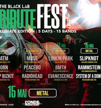 Tribute Fest, soirée metal : Rammstein, System of a Down, Slipknot