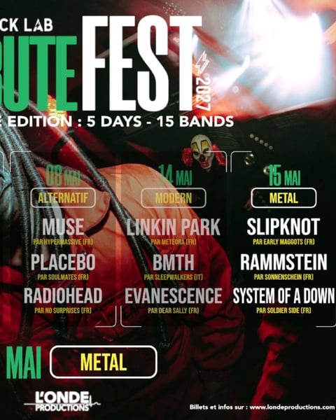 Tribute Fest, soirée metal : Rammstein, System of a Down, Slipknot